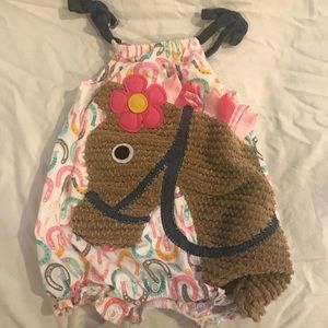 Mud pie baby girls romper